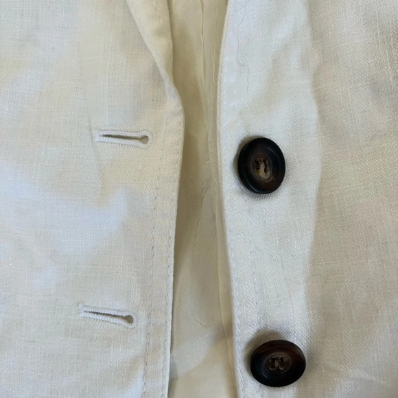 J Crew White 100% Linen Blazer | Size 0 - Picture 2 of 7